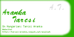 aranka tarcsi business card